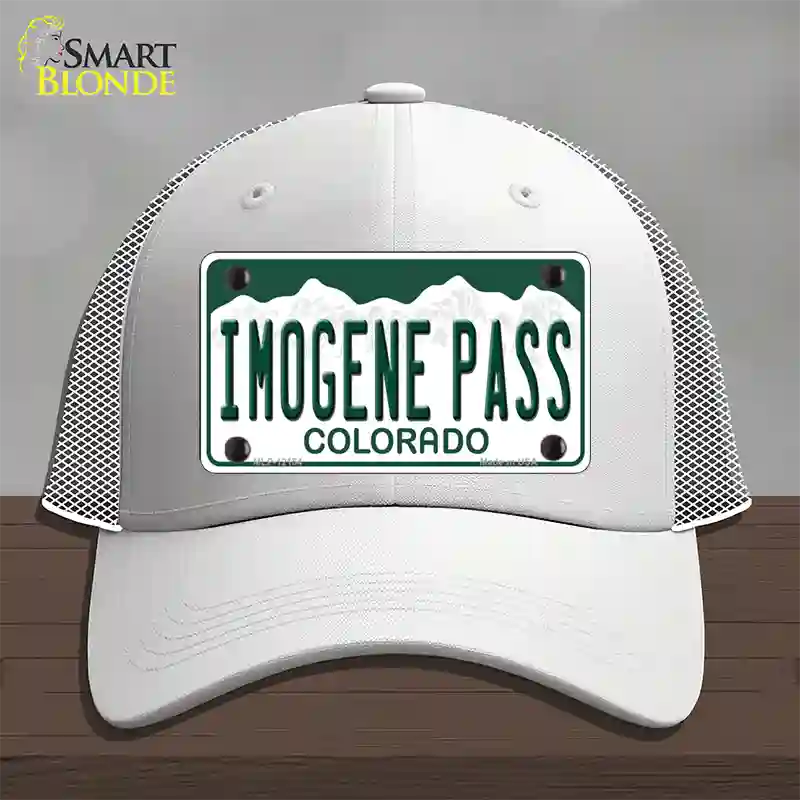 Imogene Pass Colorado Novelty License Plate Hat Mesh / White