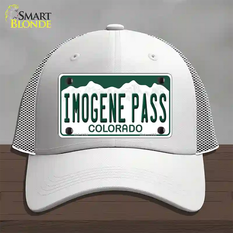 Imogene Pass Colorado Novelty License Plate Hat Mesh / White