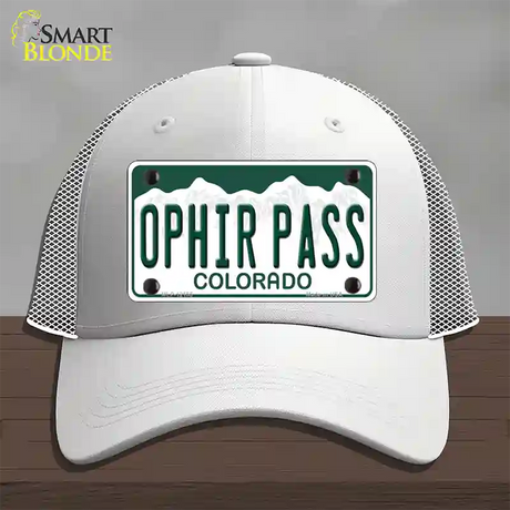 Ophir Pass Colorado Novelty License Plate Hat Mesh / White