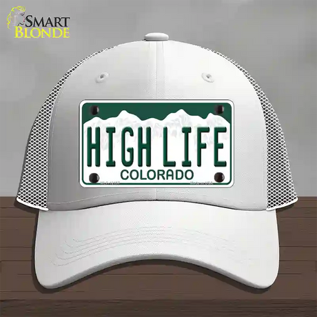 High Life Colorado Novelty License Plate Hat Mesh / White