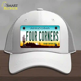 Four Corners Arizona Novelty License Plate Hat Mesh / White