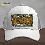 Hunter Camouflage Novelty License Plate Hat Mesh / White