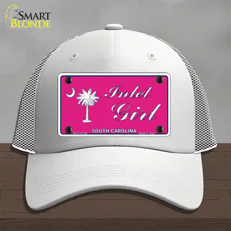 Inlet Girl SC Pink Novelty License Plate Hat Mesh / White