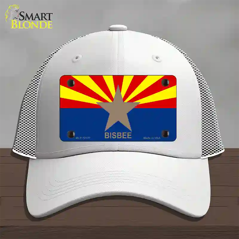 Bisbee Arizona Flag Novelty License Plate Hat Mesh / White