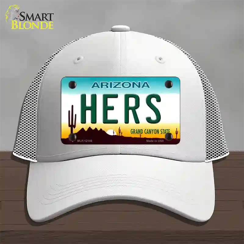 Hers Arizona Novelty License Plate Hat Mesh / White