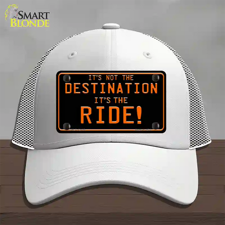 Its Not the Destination Novelty License Plate Hat Mesh / White