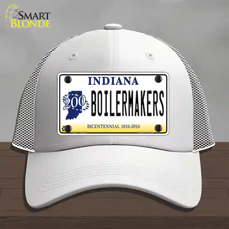 Boilermakers Indiana Novelty License Plate Hat Mesh / White