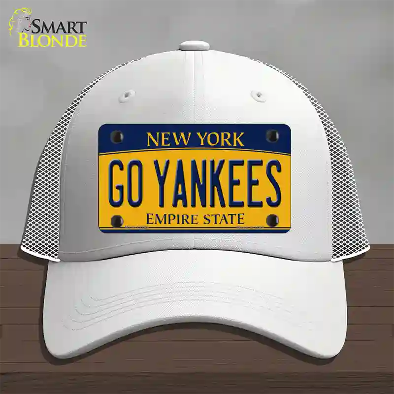 Go Yankees New York Novelty License Plate Hat Mesh / White