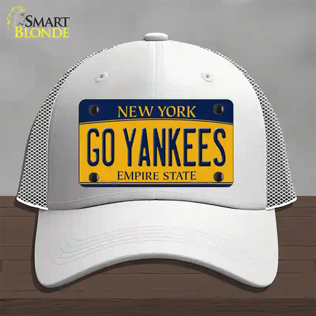 Go Yankees New York Novelty License Plate Hat Mesh / White