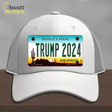 Trump 2024 Arizona Novelty License Plate Hat Mesh / White