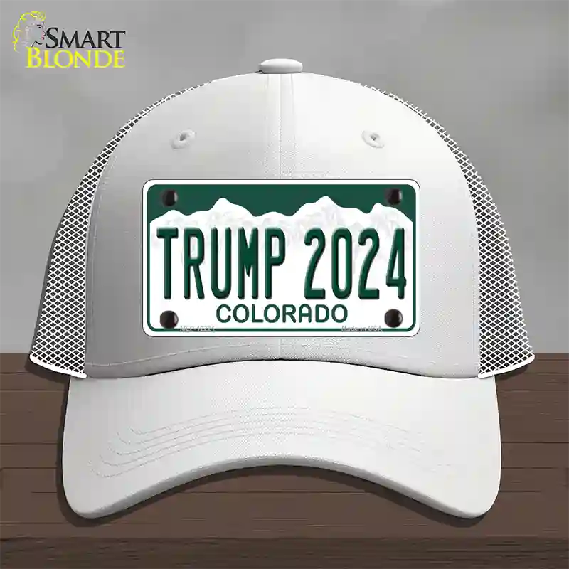 Trump 2024 Colorado Novelty License Plate Hat Mesh / White