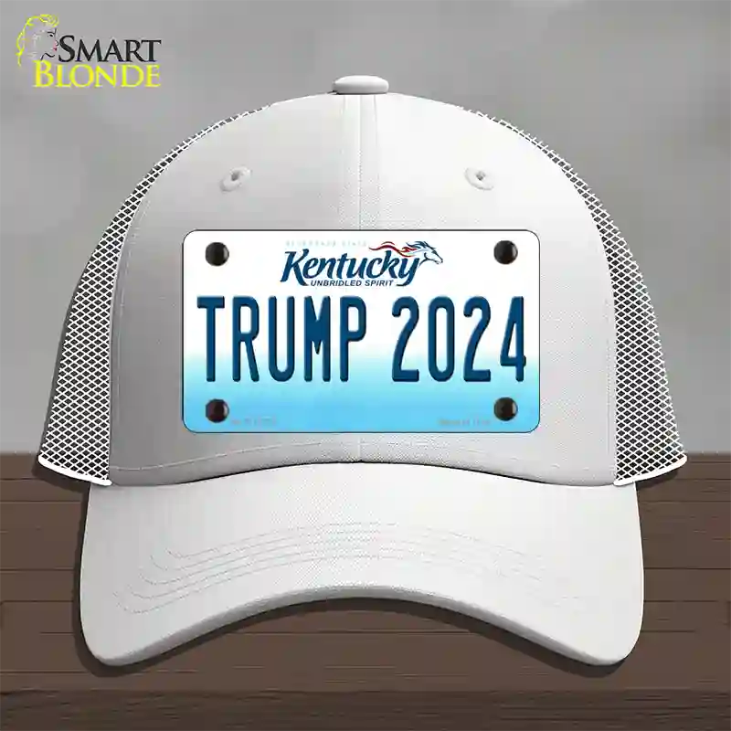 Trump 2024 Kentucky Novelty License Plate Hat Mesh / White