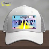 Trump 2024 Mississippi Novelty License Plate Hat Mesh / White