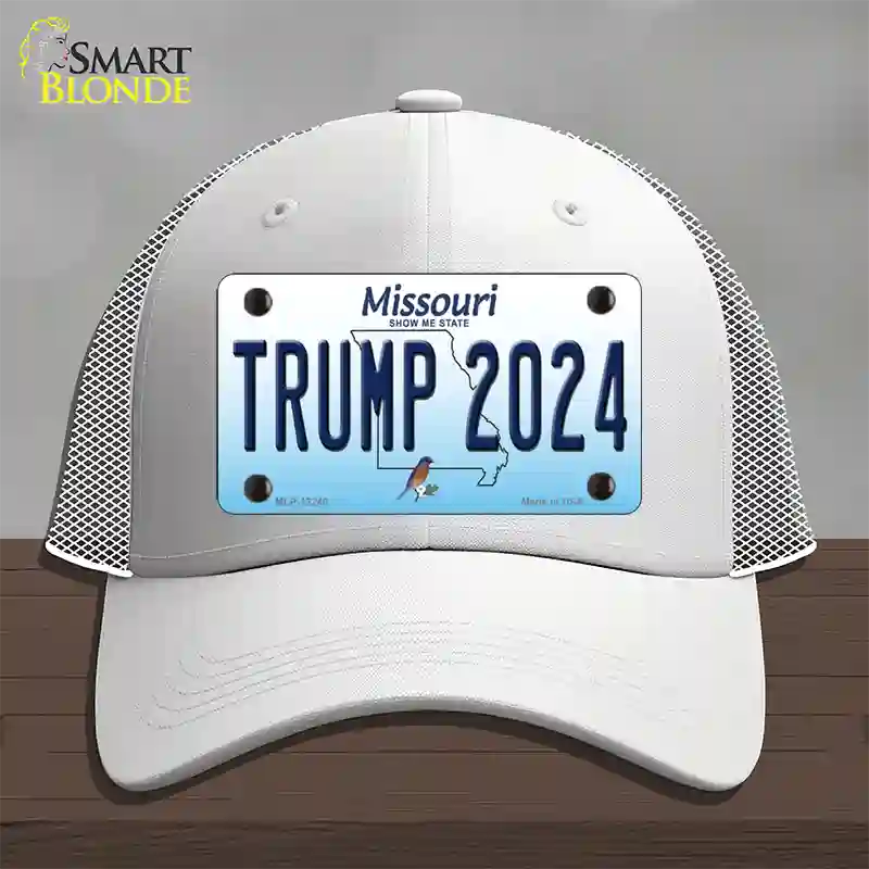 Trump 2024 Missouri Novelty License Plate Hat Mesh / White