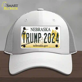 Trump 2024 Nebraska Novelty License Plate Hat Mesh / White