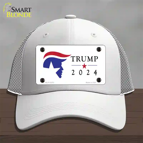 Trump 2024 Silhouette Novelty License Plate Hat Mesh / White