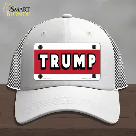 Trump Novelty License Plate Hat Mesh / White