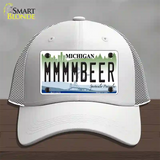 Michigan MMMMBeer Novelty License Plate Hat Mesh / White