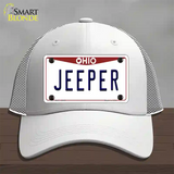 Ohio Jeeper Novelty License Plate Hat Mesh / White