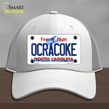 Ocracoke North Carolina Novelty License Plate Hat Mesh / White