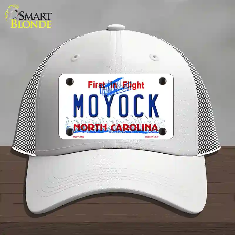 Moyock North Carolina Novelty License Plate Hat Mesh / White