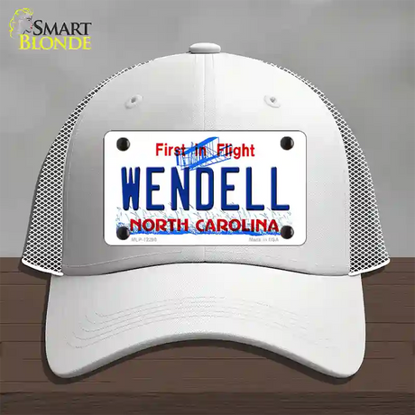 North Carolina Wendell Novelty License Plate Hat Mesh / White