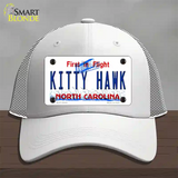 North Carolina Kitty Hawk Novelty License Plate Hat Mesh / White