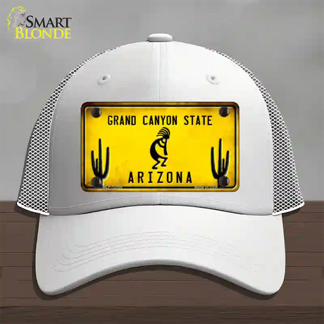 Arizona Kokopelli Yellow Novelty License Plate Hat Mesh / White