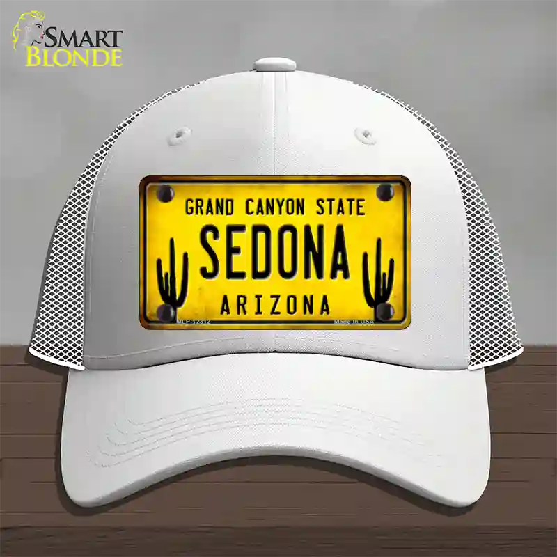 Arizona Sedona Novelty License Plate Hat Mesh / White