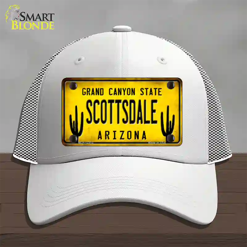 Arizona Scottsdale Novelty License Plate Hat Mesh / White