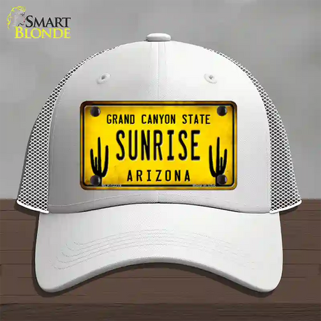 Arizona Sunrise Novelty License Plate Hat Mesh / White