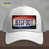 Bigfoot Idaho Novelty License Plate Hat Mesh / White