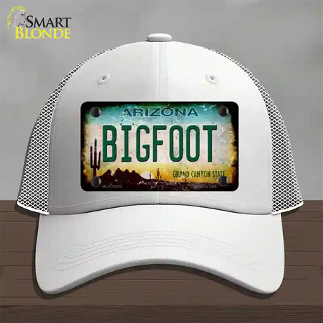 Bigfoot Arizona Novelty License Plate Hat Mesh / White