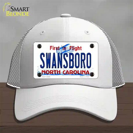 Swansboro North Carolina Novelty License Plate Hat Mesh / White