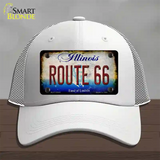 Route 66 Illinois Rusty Novelty License Plate Hat Mesh / White