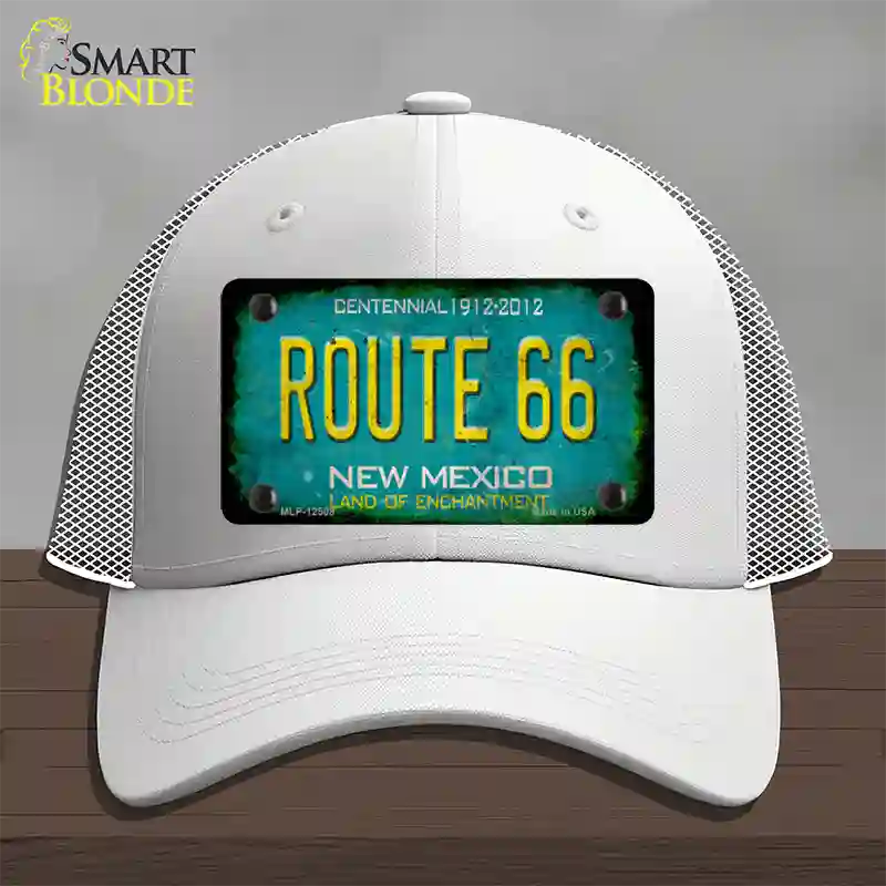 Route 66 New Mexico Rusty Novelty License Plate Hat Mesh / White