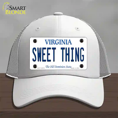 Sweet Thing Virginia Novelty License Plate Hat Mesh / White