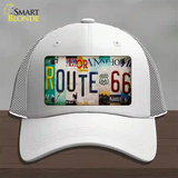 Route 66 Strip Novelty License Plate Hat Mesh / White