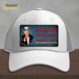 I Want You to Elect Me Trump 2024 Novelty License Plate Hat Mesh / White