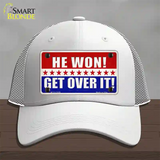 Trump Won Get Over It Novelty License Plate Hat Mesh / White