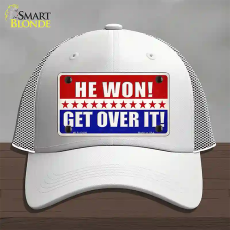 Trump Won Get Over It Novelty License Plate Hat Mesh / White