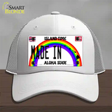 Made In Hawaii Silhouette Novelty License Plate Hat Mesh / White