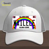 Wailele Hawaii Novelty License Plate Hat Mesh / White