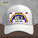 Kona Hawaii Novelty License Plate Hat Mesh / White