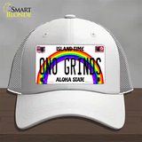 Ono Grinds Hawaii Novelty License Plate Hat Mesh / White