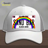 Sand Bar Hawaii Novelty License Plate Hat Mesh / White