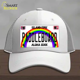 Paddleboard Hawaii Novelty License Plate Hat Mesh / White