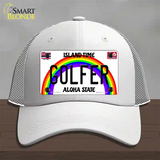 Golfer Hawaii Novelty License Plate Hat Mesh / White