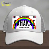 Kahakai Hawaii Novelty License Plate Hat Mesh / White