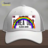 Pehea Oe Hawaii Novelty License Plate Hat Mesh / White